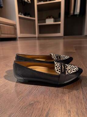 Vionic Savannah Spot Gem Savannah Flat Black Spot Loafer Size US 7